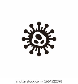 Icono de virus, bacterias, microbio. Concepto de microbiología. Gérmenes de la enfermedad, ícono de organismo patógeno o símbolo.
