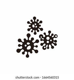 Virus, Bacterie, Microbe icon. Microbiology concept. Disease germ, pathogenic organism icon or symbol.