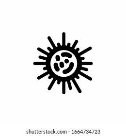 Virus, Bacterie, Microbe icon. Microbiology concept. Disease germ, pathogenic organism icon or symbol.