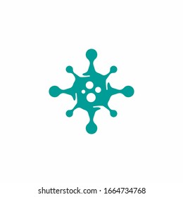 Virus, Bacterie, Microbe icon. Microbiology concept. Disease germ, pathogenic organism icon or symbol.