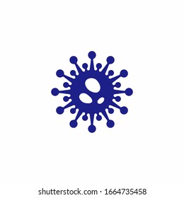 Virus, Bakterie, Mikrobe-Symbol. Mikrobiologie-Konzept. Krankheitskeime, Krankheitserreger-Symbol oder -Symbol.