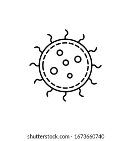 Virus, bacterium icon. Simple line, outline vector elements of epidemic for ui and ux, website or mobile application