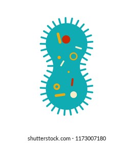 Virus bacterium isolated. Pathogenic infection Cell disease. vector illustration