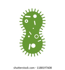 Virus bacterium isolated. Pathogenic infection Cell disease. vector illustration