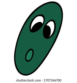 Virus, bacteria, microbio, patógeno. Ilustración vectorial de color. Microorganismo sobre un fondo aislado.  Temas médicos.Coronavirus. La propagación de una infección peligrosa. Estilo de caricatura.
