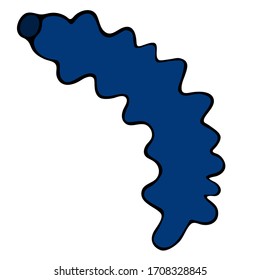 Virus, bacterium, microbe, pathogen. Color vector illustration. Microorganism on an isolated background. Medical topics. Coronavirus. The spread of a dangerous infection. Cartoon style.