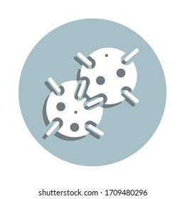 Icono de identificación de virus. Glifo simple, vector plano de iconos de donación de sangre para ui y ux, sitio web o aplicación móvil