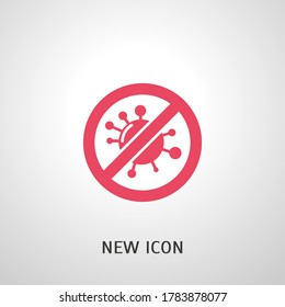 virus ban icon. Vector illustration EPS 10.