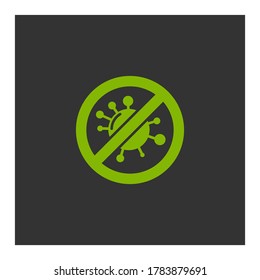 virus ban icon. Vector illustration EPS 10.