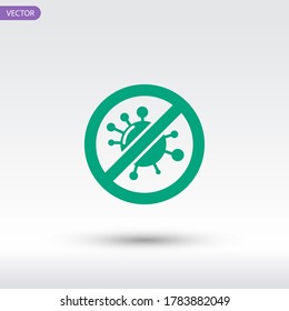 virus ban icon. Vector illustration EPS 10.