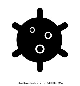 Virus black icon .