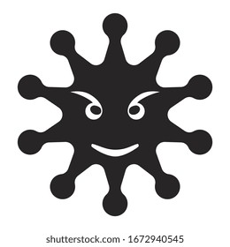 virus black icon. vector illustration