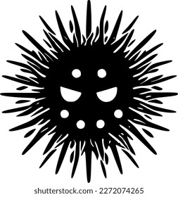 Virus | Ilustración del vector negro y blanco