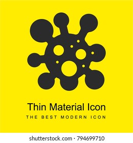 Virus bright yellow material minimal icon or logo design