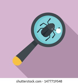 Virus bug icon. Flat illustration of virus bug vector icon for web design