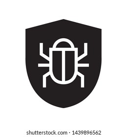 Virus bug icon in trendy flat style design. Vector graphic illustration. Suitable for website design, logo, app, and ui. EPS 10.