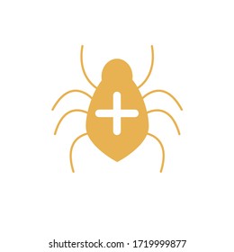 Icono de virus en diseño plano de moda. Ilustración gráfica vectorial. Adecuado para diseño de sitios web, logotipo, aplicación y ui. EPS 10
