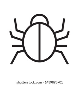 Virus bug icon in trendy outline style design. Vector graphic illustration. Suitable for website design, logo, app, and ui. Editable vector stroke. EPS 10.