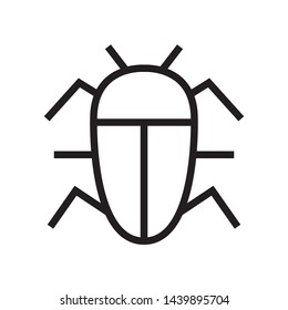 Virus bug icon in trendy outline style design. Vector graphic illustration. Suitable for website design, logo, app, and ui. Editable vector stroke. EPS 10.