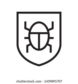 Virus bug icon in trendy outline style design. Vector graphic illustration. Suitable for website design, logo, app, and ui. Editable vector stroke. EPS 10.