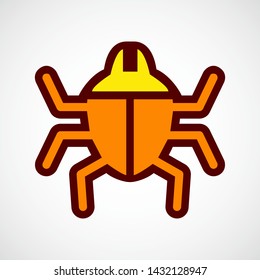 Virus or Bug. Vector Color Icon 