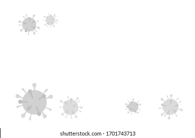 Virus card template for design, poster, advertisement, website, news, announcement, declaration. Covid-19,  coronavirus protection