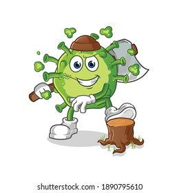 virus Carpenter illustration. character vector