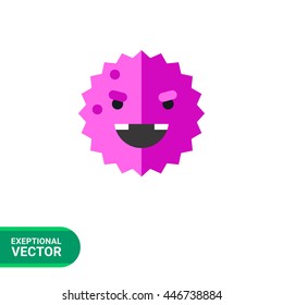 Virus Cartoon Character Icon 10