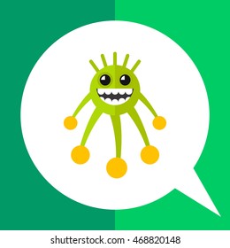 Virus Cartoon Character Icon 2