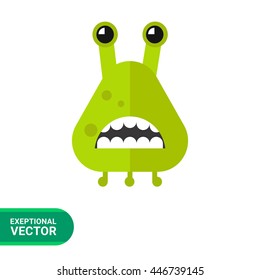 Virus Cartoon Character Icon 4