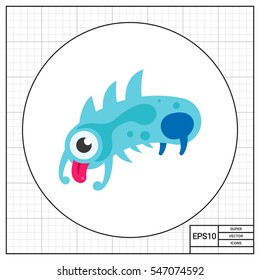 Virus Cartoon Character Icon 5