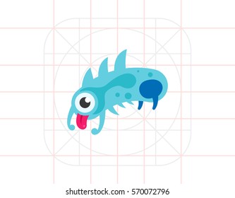 Virus Cartoon Character Icon 5