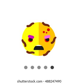 Virus Cartoon Character Icon 8