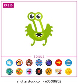 Virus Cartoon Character Icon 9
