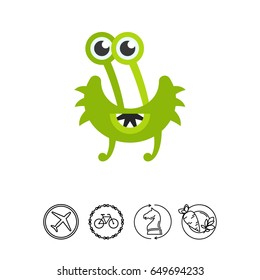 Virus Cartoon Character Icon 9