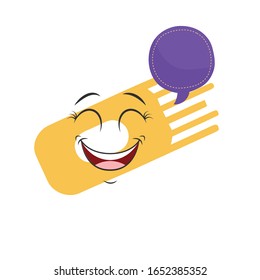 virus cartoon design with colorful bubble chat
