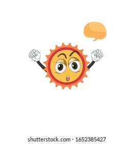 virus cartoon design with colorful bubble chat