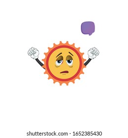 virus cartoon design with colorful bubble chat