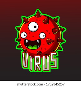 virus cartoon esport vector illustration