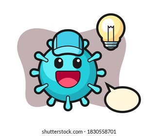 Virus cartoon getting the idea