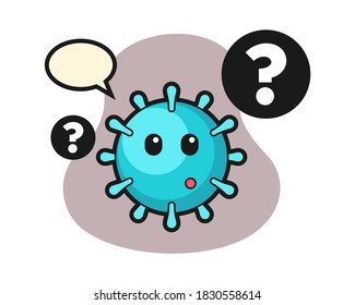 Virus cartoon with the question mark