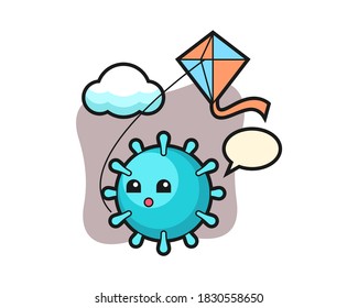 Virus cartoon standing beside the At symbol