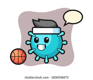 Virus cartoon throwing the hat at graduation