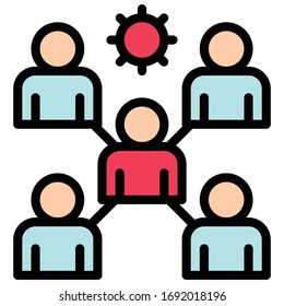 Casos de virus clústeres ilustración vectorial, icono de diseño relleno