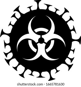 Virus Cell Biohazard Vector Icon