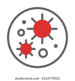 Virus cell icon. Concept of infection, disease, and microbiology.