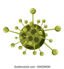 Virus Cell Icon. Isometric 3d Illustration Of Virus Cell Vector Icon For Web