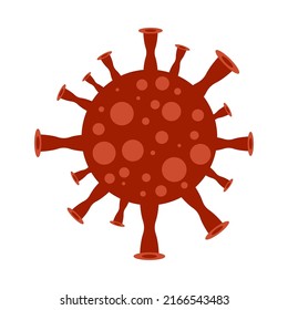 Virus cell, medical illustration. Monkeypox, Covid virus cells on transparent background. Microbiological vector background.