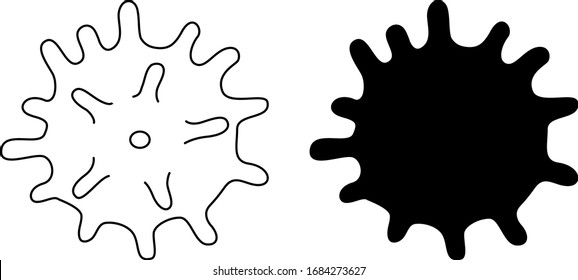 Virus cell microbe. Corona covid-19. 