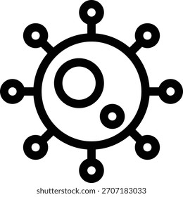 Estructura celular del virus para estudios de microbiología